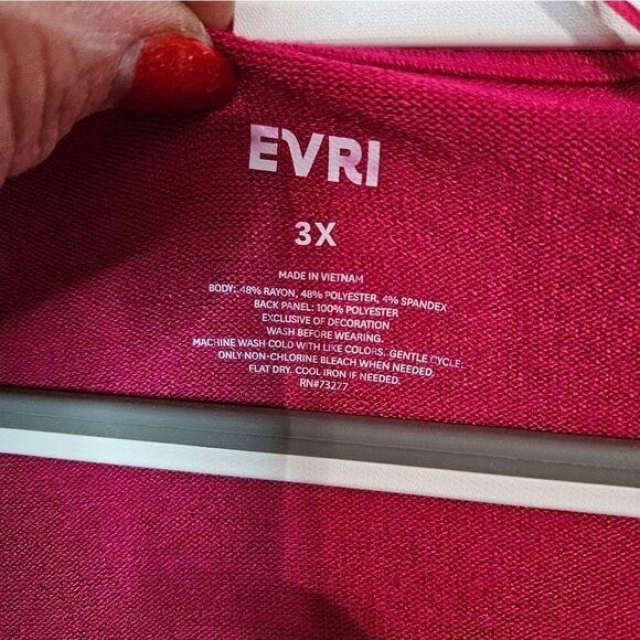 #377 EVRI Maroon Colored Soft Knit Front & Printed Polyester Back - Picture 2 of 5